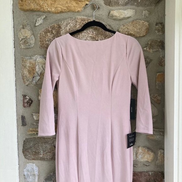 NWT Glamour Galore Blush Pink Button Back Maxi Dress Womens Large - Picture 9 of 12